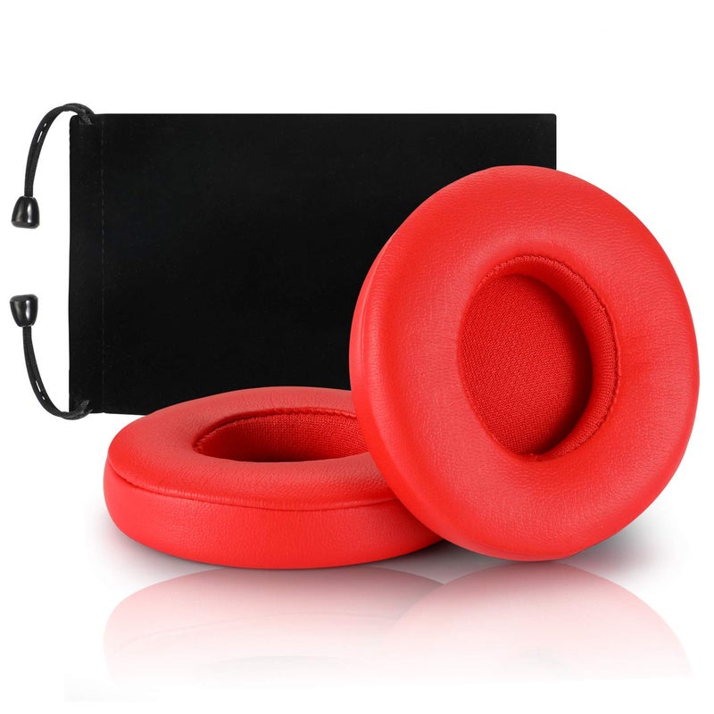 Cypher.V Replacement Earpad Cover,Ear Cushion Pads Compatible with Solo 2.0 3.0 Headphones by Dr. DRE 1 Pair (Red) - Image 1